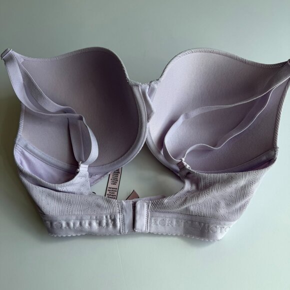Victoria's Secret 32DD T-Shirt Push--Up, Full Coverage Bra Lavendar Pointelle - Picture 6 of 10